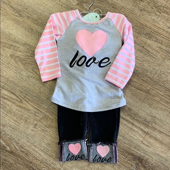 Other - Long sleeve shirt and jean pant set